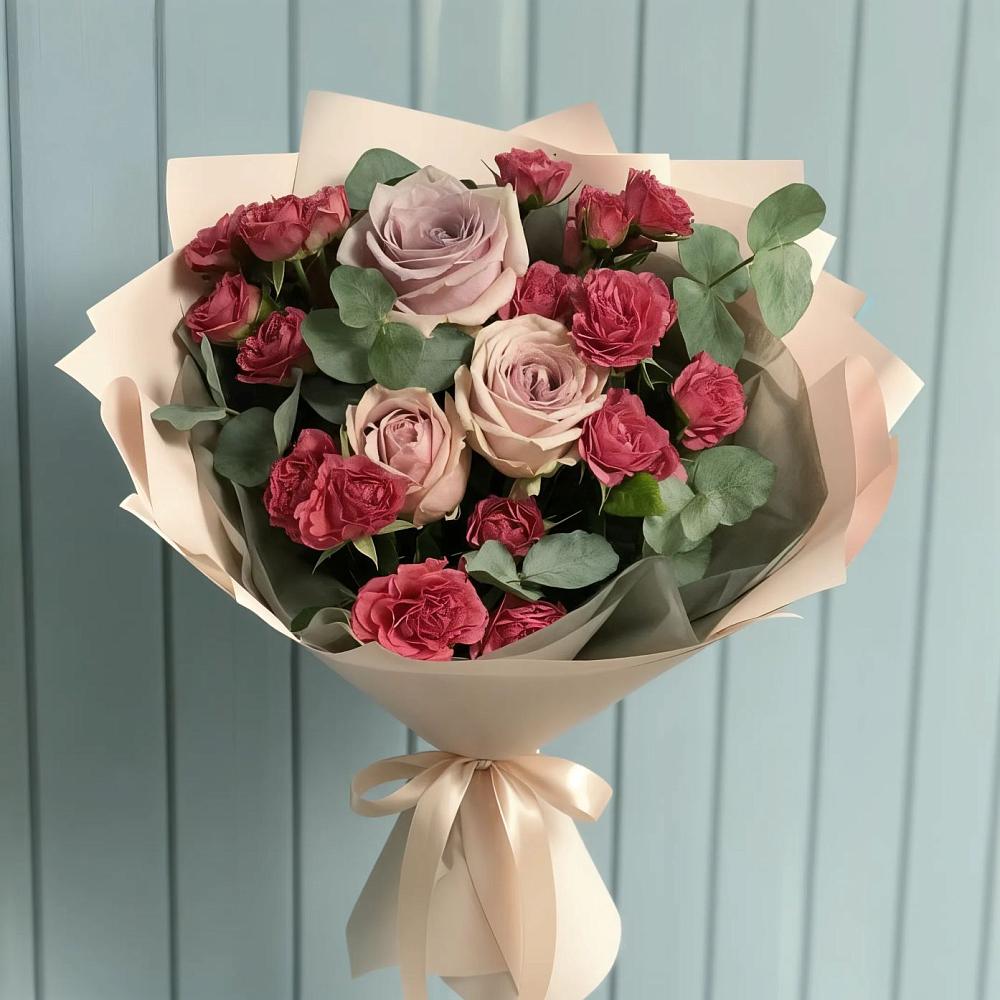 Букет цветов из: Гвоздики и Розы в Щёлково