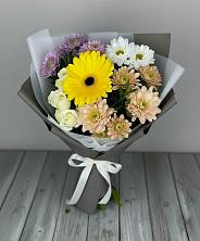Букет цветов из:  Розы, Герберы и Хризантемы в Щёлково