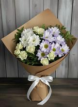 Букет цветов из:  Хризантемы и Розы #REPLACE_PRED# Щёлково
