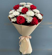 Букет цветов из:  Розы и Хризантемы в Щёлково