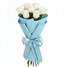 Букет 7 белых роз Проуд в Щёлково