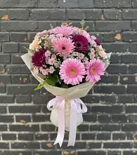 Букет цветов из:  Герберы и Хризантемы #REPLACE_PRED# Щёлково