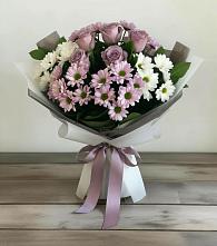 Букет цветов из:  Хризантемы и Розы в Щёлково