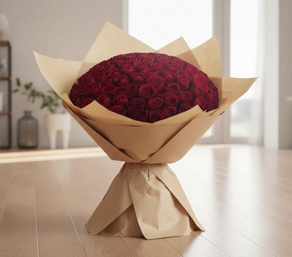 Букет 101 Красная роза в Щёлково