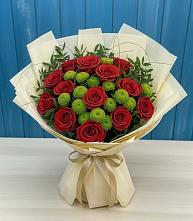 Букет цветов из:  Розы и Хризантемы в Щёлково