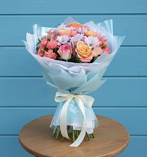 Букет цветов из:  Хризантемы и Розы в Щёлково