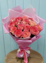 Букет 15 Розовых роз Равель в Щёлково